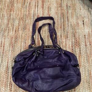 Purple Leather Women's Bag